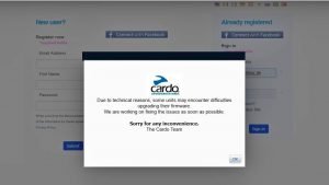 NRW on Tour Cardo Community Update Fehlermeldung